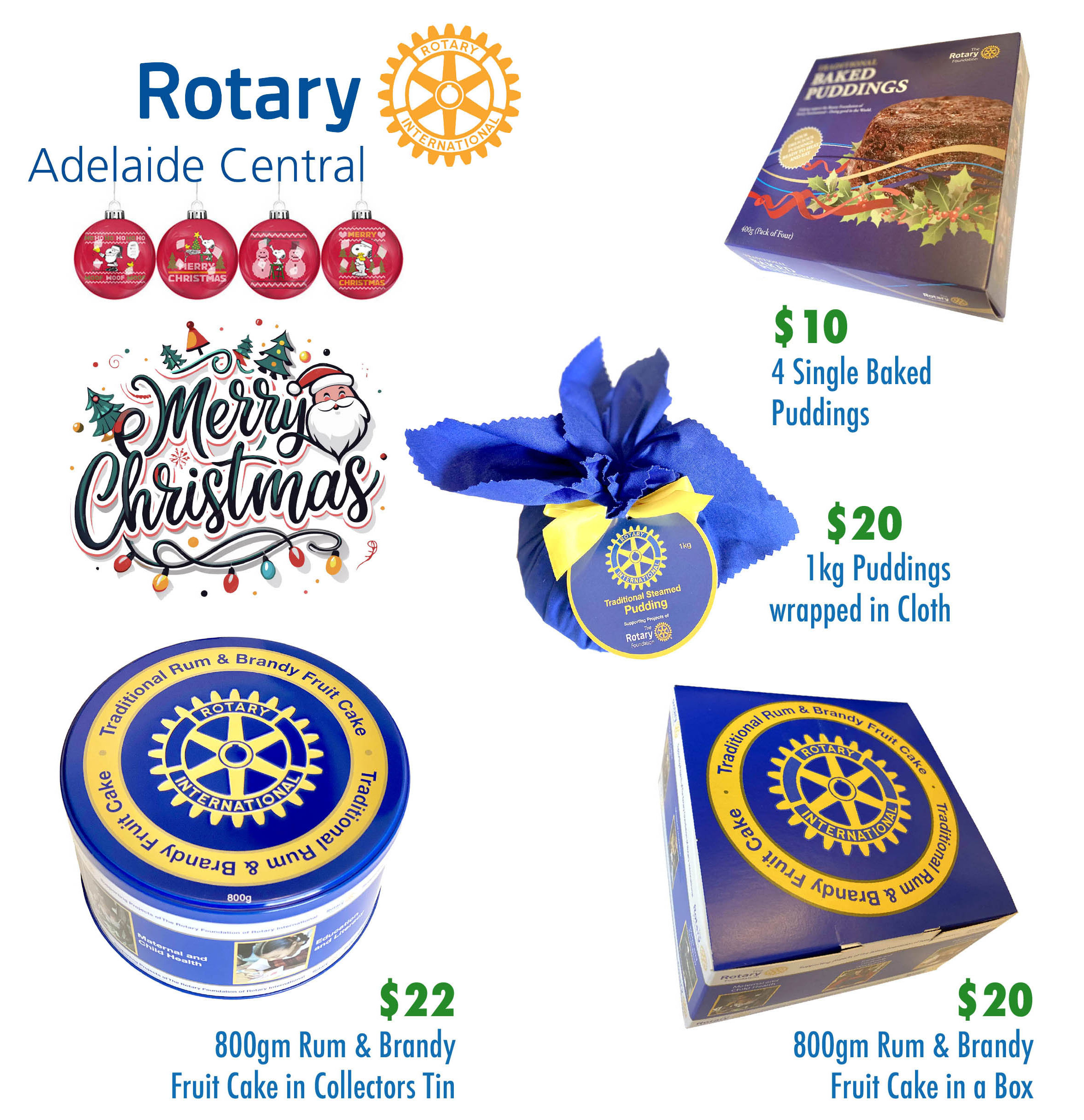 2024 Rotary Christmas Puddings and Cakes